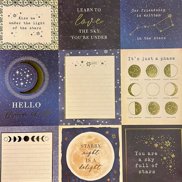 Scrapbook Paper with Gorgeous Galaxy Design! 12x12 Premium Card Stock! - Picture 3 of 17